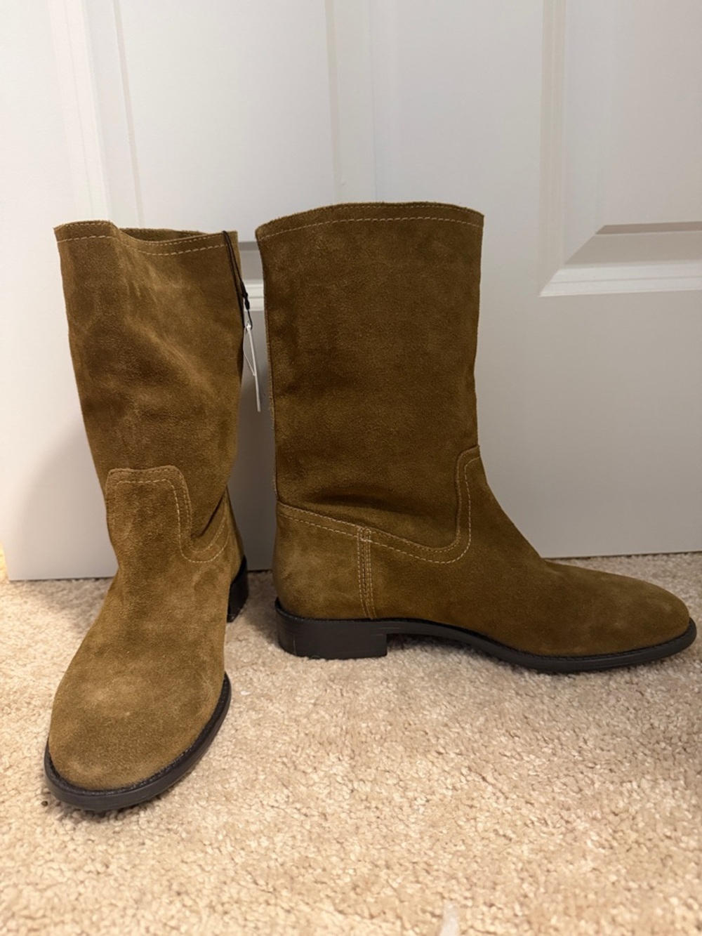 Zara Brown Suede Ankle Boots